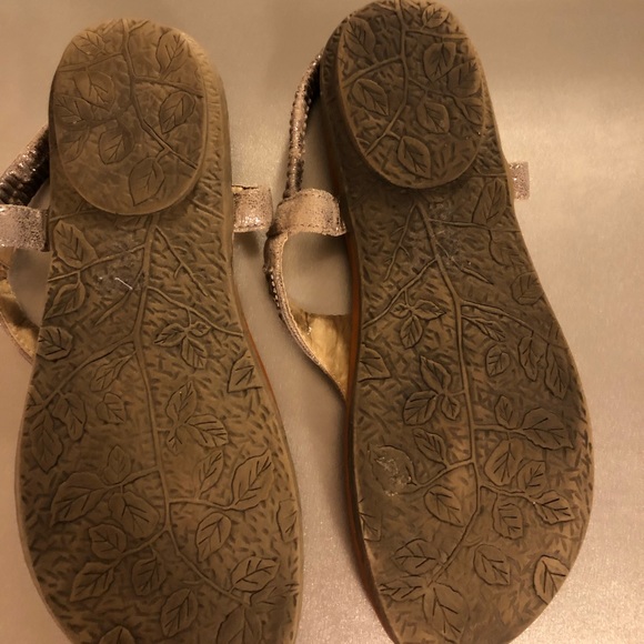 Leather sandals flat shoes crystals bling Slides - Picture 4 of 8